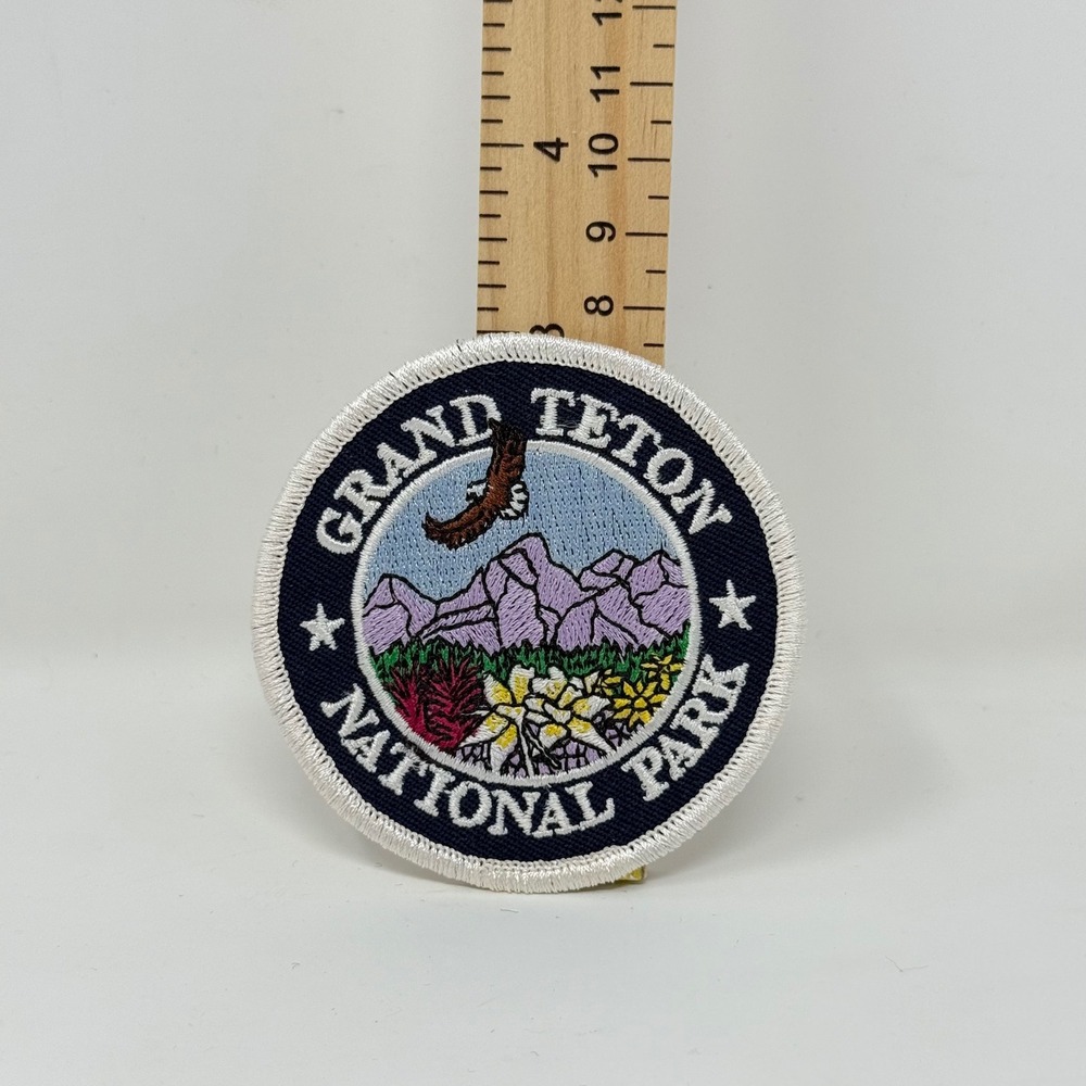 Grand Teton National Park Embroidered Souvenir Patch Eagle Mountains 3 Inch